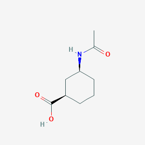 molecular formula C9H15NO3 B13508911 (1R,3S)-3-acetamidocyclohexane-1-carboxylic acid 