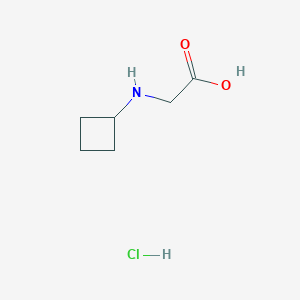 molecular formula C6H12ClNO2 B13508924 2-(Cyclobutylamino)acetic acid hydrochloride 