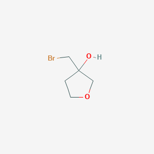 molecular formula C5H9BrO2 B13508936 3-(Bromomethyl)oxolan-3-ol 