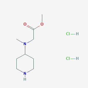 molecular formula C9H20Cl2N2O2 B13508942 Methyl 2-[methyl(piperidin-4-yl)amino]acetate dihydrochloride 