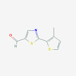 2-(3-Methylthiophen-2-yl)-1,3-thiazole-5-carbaldehyde