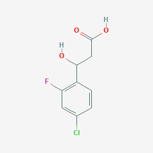 3-(4-Chloro-2-fluorophenyl)-3-hydroxypropanoic acid