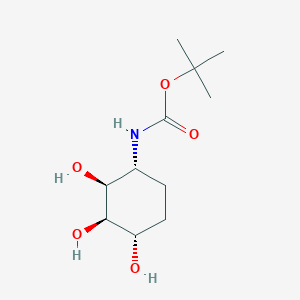 molecular formula C11H21NO5 B13508977 tert-Butyl ((1R,2S,3R,4S)-2,3,4-trihydroxycyclohexyl)carbamate 