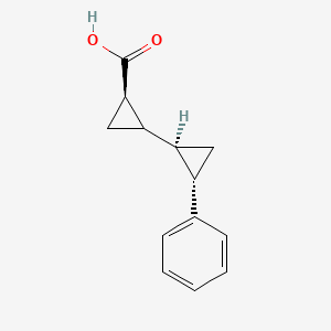 molecular formula C13H14O2 B13508991 rac-(1'R,2R,2'S)-2'-phenyl-[1,1'-bi(cyclopropane)]-2-carboxylic acid 