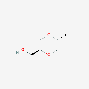 molecular formula C6H12O3 B13509034 rac-[(2R,5S)-5-methyl-1,4-dioxan-2-yl]methanol 