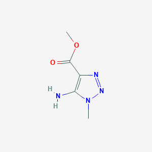 molecular formula C5H8N4O2 B13509059 methyl 5-amino-1-methyl-1H-1,2,3-triazole-4-carboxylate 