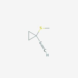 molecular formula C6H8S B13509113 1-Ethynyl-1-(methylsulfanyl)cyclopropane 