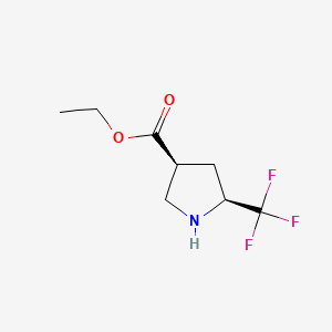 Ethyl (3S,5S)-5-(trifluoromethyl)pyrrolidine-3-carboxylate