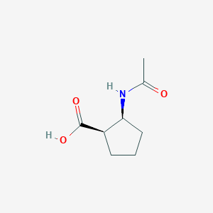 molecular formula C8H13NO3 B13509126 (1R,2S)-2-acetamidocyclopentane-1-carboxylic acid 