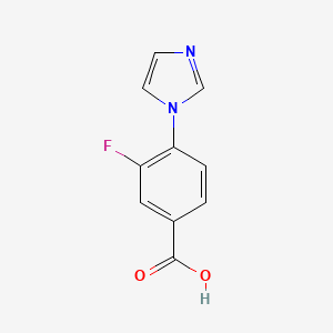 molecular formula C10H7FN2O2 B13509134 3-Fluoro-4-(1h-imidazol-1-yl)benzoic acid 