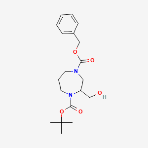 4-Benzyl 1-tert-butyl 2-(hydroxymethyl)-1,4-diazepane-1,4-dicarboxylate