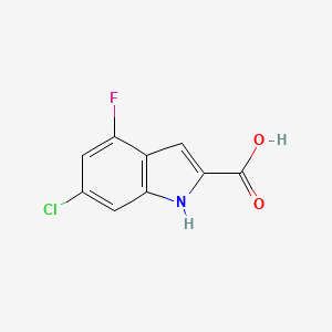 molecular formula C9H5ClFNO2 B1350916 6-氯-4-氟-1H-吲哚-2-羧酸 CAS No. 186446-27-5