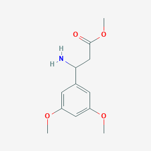 molecular formula C12H17NO4 B13509163 Methyl 3-amino-3-(3,5-dimethoxyphenyl)propanoate 