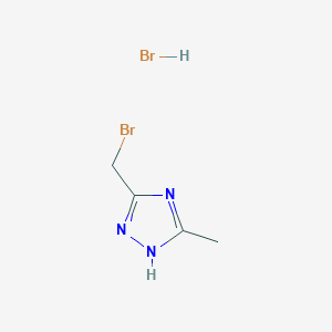 3-(bromomethyl)-5-methyl-4H-1,2,4-triazole hydrobromide