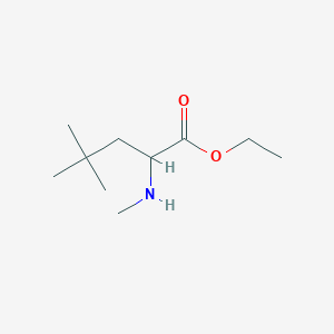 molecular formula C10H21NO2 B13509168 Ethyl 4,4-dimethyl-2-(methylamino)pentanoate 