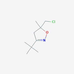 3-Tert-butyl-5-(chloromethyl)-5-methyl-4,5-dihydro-1,2-oxazole