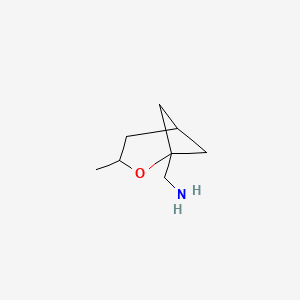 molecular formula C8H15NO B13509186 1-{3-Methyl-2-oxabicyclo[3.1.1]heptan-1-yl}methanamine 