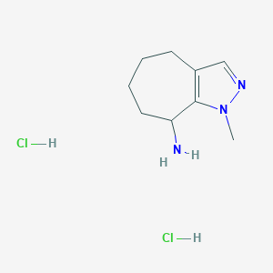 1-methyl-1H,4H,5H,6H,7H,8H-cyclohepta[c]pyrazol-8-amine dihydrochloride