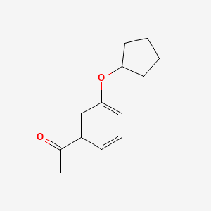 molecular formula C13H16O2 B13509224 1-[3-(Cyclopentyloxy)phenyl]ethan-1-one 