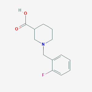 molecular formula C13H16FNO2 B1350923 1-(2-Fluorobenzyl)piperidine-3-carboxylic acid CAS No. 896046-65-4