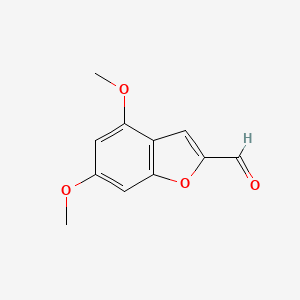 molecular formula C11H10O4 B13509248 4,6-Dimethoxy-1-benzofuran-2-carbaldehyde 