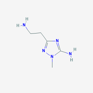 molecular formula C5H11N5 B13509256 3-(2-aminoethyl)-1-methyl-1H-1,2,4-triazol-5-amine 