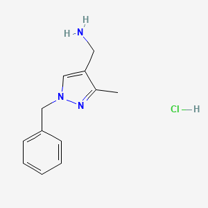 1-(1-benzyl-3-methyl-1H-pyrazol-4-yl)methanaminehydrochloride