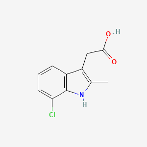 molecular formula C11H10ClNO2 B1350930 (7-氯-2-甲基-1H-吲哚-3-基)-乙酸 CAS No. 25177-74-6
