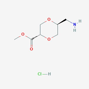 rac-methyl (2R,5R)-5-(aminomethyl)-1,4-dioxane-2-carboxylate hydrochloride