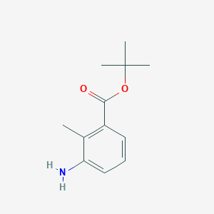 molecular formula C12H17NO2 B13509321 Tert-butyl 3-amino-2-methylbenzoate 