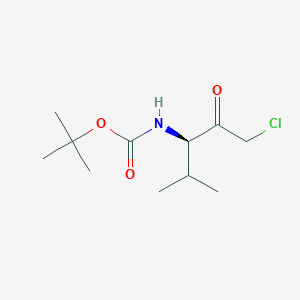 molecular formula C11H20ClNO3 B13509381 Tert-butyl n-[(3r)-1-chloro-4-methyl-2-oxopentan-3-yl]carbamate 