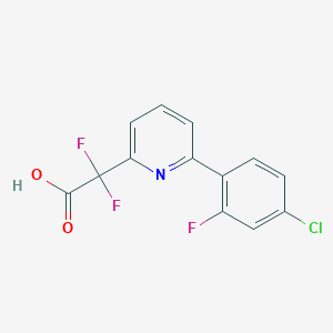 2-[6-(4-Chloro-2-fluorophenyl)pyridin-2-yl]-2,2-difluoroacetic acid