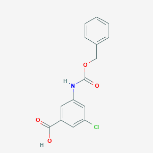 molecular formula C15H12ClNO4 B13509424 3-{[(Benzyloxy)carbonyl]amino}-5-chlorobenzoicacid 