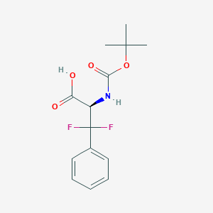 (2R)-2-{[(tert-butoxy)carbonyl]amino}-3,3-difluoro-3-phenylpropanoic acid