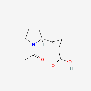 2-(1-Acetylpyrrolidin-2-yl)cyclopropane-1-carboxylic acid