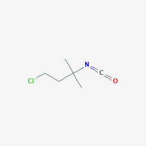 molecular formula C6H10ClNO B13509449 1-Chloro-3-isocyanato-3-methylbutane 