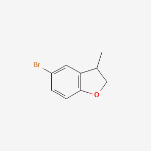 molecular formula C9H9BrO B13509482 5-Bromo-3-methyl-2,3-dihydro-1-benzofuran 