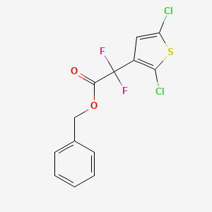 molecular formula C13H8Cl2F2O2S B13509517 Benzyl 2-(2,5-dichlorothiophen-3-yl)-2,2-difluoroacetate 