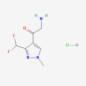 2-amino-1-[3-(difluoromethyl)-1-methyl-1H-pyrazol-4-yl]ethan-1-onehydrochloride