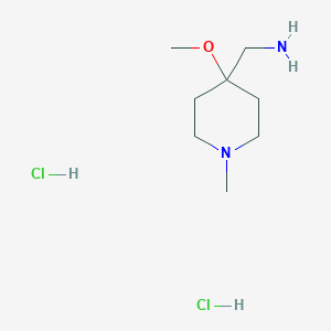 molecular formula C8H20Cl2N2O B13509565 (4-Methoxy-1-methylpiperidin-4-yl)methanamine dihydrochloride 