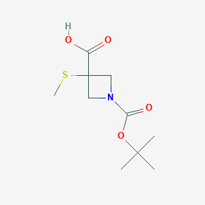 1-[(Tert-butoxy)carbonyl]-3-(methylsulfanyl)azetidine-3-carboxylic acid