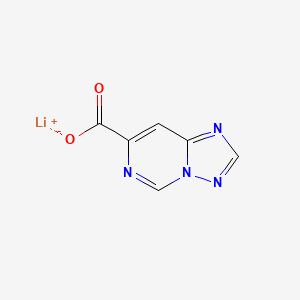 molecular formula C6H3LiN4O2 B13509592 Lithium(1+)[1,2,4]triazolo[1,5-c]pyrimidine-7-carboxylate 