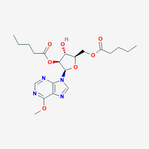 [(2R,3R,4S,5R)-3-hydroxy-5-(6-methoxypurin-9-yl)-4-pentanoyloxyoxolan-2-yl]methyl pentanoate