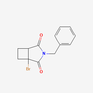 molecular formula C13H12BrNO2 B13509604 3-Benzyl-1-bromo-3-azabicyclo[3.2.0]heptane-2,4-dione 