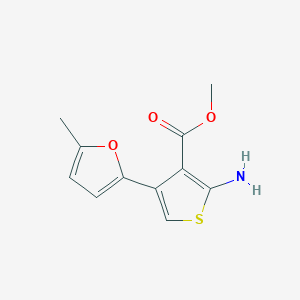 molecular formula C11H11NO3S B13509653 Methyl 2-amino-4-(5-methylfuran-2-yl)thiophene-3-carboxylate 