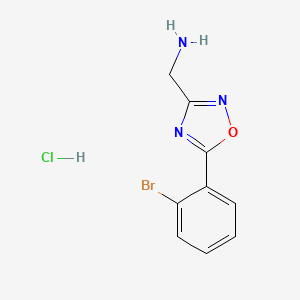 [5-(2-Bromophenyl)-1,2,4-oxadiazol-3-yl]methanaminehydrochloride