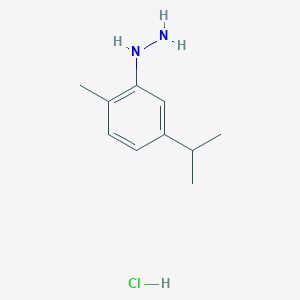 molecular formula C10H17ClN2 B13509713 [2-Methyl-5-(propan-2-yl)phenyl]hydrazine hydrochloride 