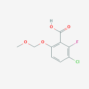 molecular formula C9H8ClFO4 B13509715 3-Chloro-2-fluoro-6-(methoxymethoxy)benzoicacid 