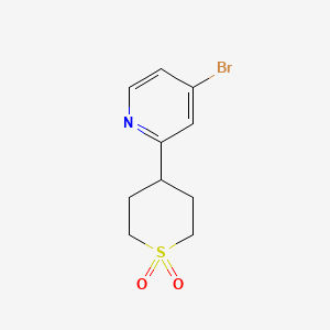 molecular formula C10H12BrNO2S B13509739 4-(4-Bromopyridin-2-yl)-1lambda6-thiane-1,1-dione 