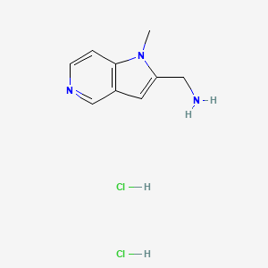 molecular formula C9H13Cl2N3 B13509742 1-{1-methyl-1H-pyrrolo[3,2-c]pyridin-2-yl}methanamine dihydrochloride 